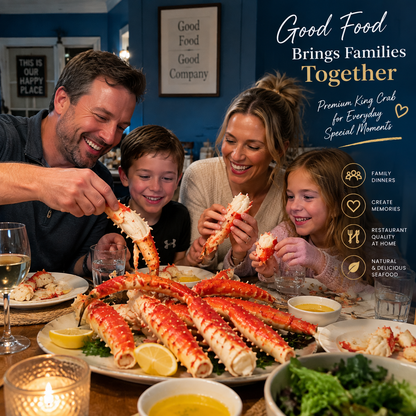 🦀Wild-caught Alaskan Red King Crab — High-protein, pure meat crab legs🦀-Family
