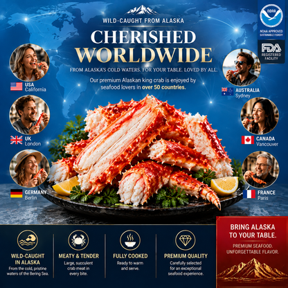 🦀Wild-caught Alaskan Red King Crab — High-protein, pure meat crab legs🦀-Family