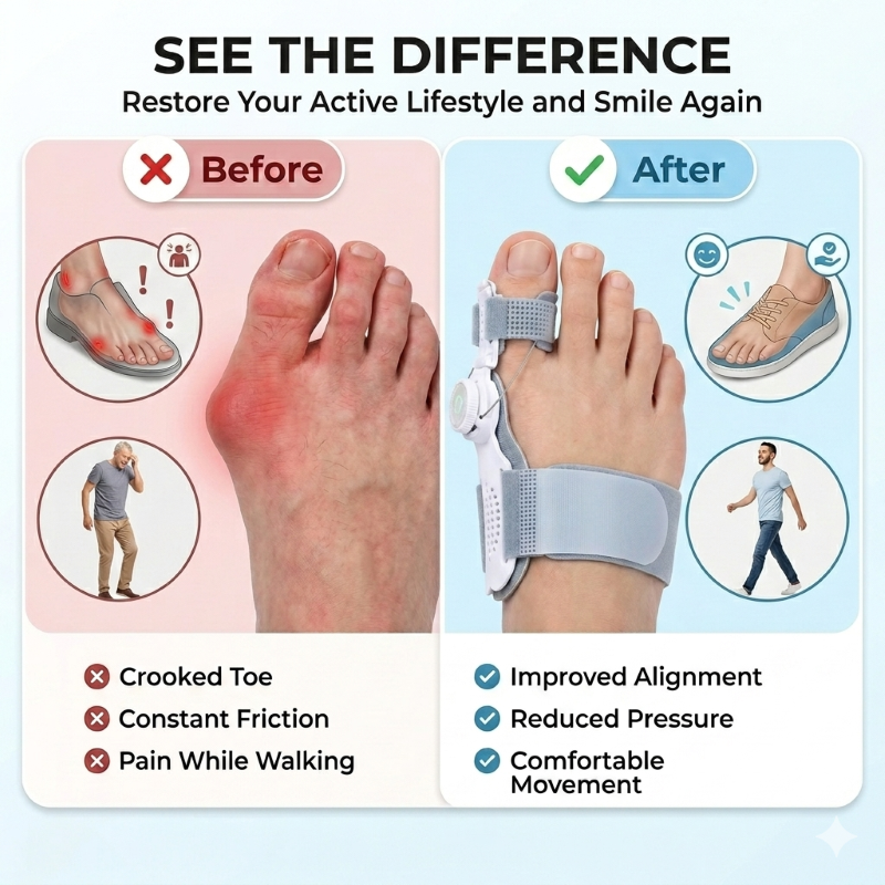 Unisex orthopedic hallux valgus splint-self-adjusting orthopedic toe sleeve, common to left and right feet-9YB