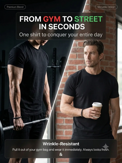 🏆💪A must-have for fitness enthusiasts to show shoulder width and muscle slimming short sleeves-9YOE9