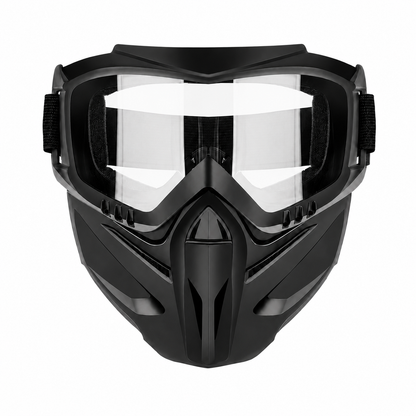 Full-Face Outdoor Goggles with Anti-Fog Lens & Detachable Mask-9YB