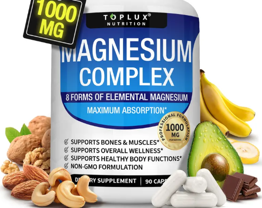 Toplux Magnesium Complex 8 Essential Magnesium Supplement 1000mg-9SLL