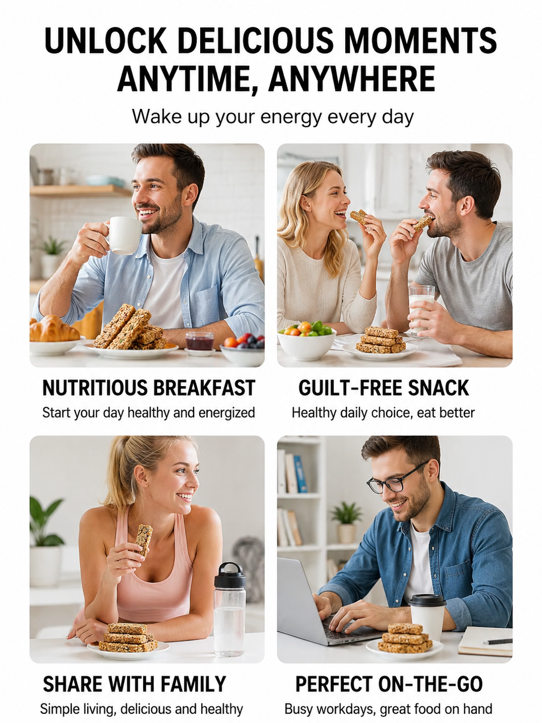 🥚Oat Protein Granola Bars Low Calorie Snack