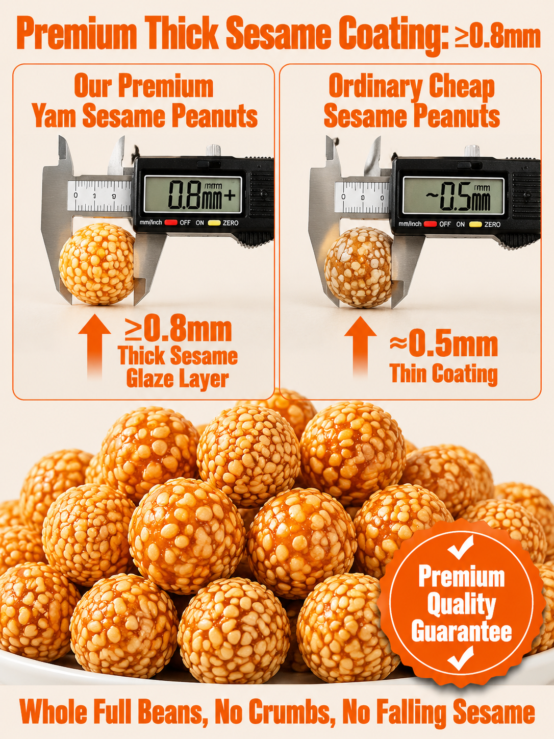 🥜Sesame Coated Yam Peanuts. 👨‍👩‍👧‍👦 Ideal shared snack for the whole familyOriginal Flavor-9YOE9
