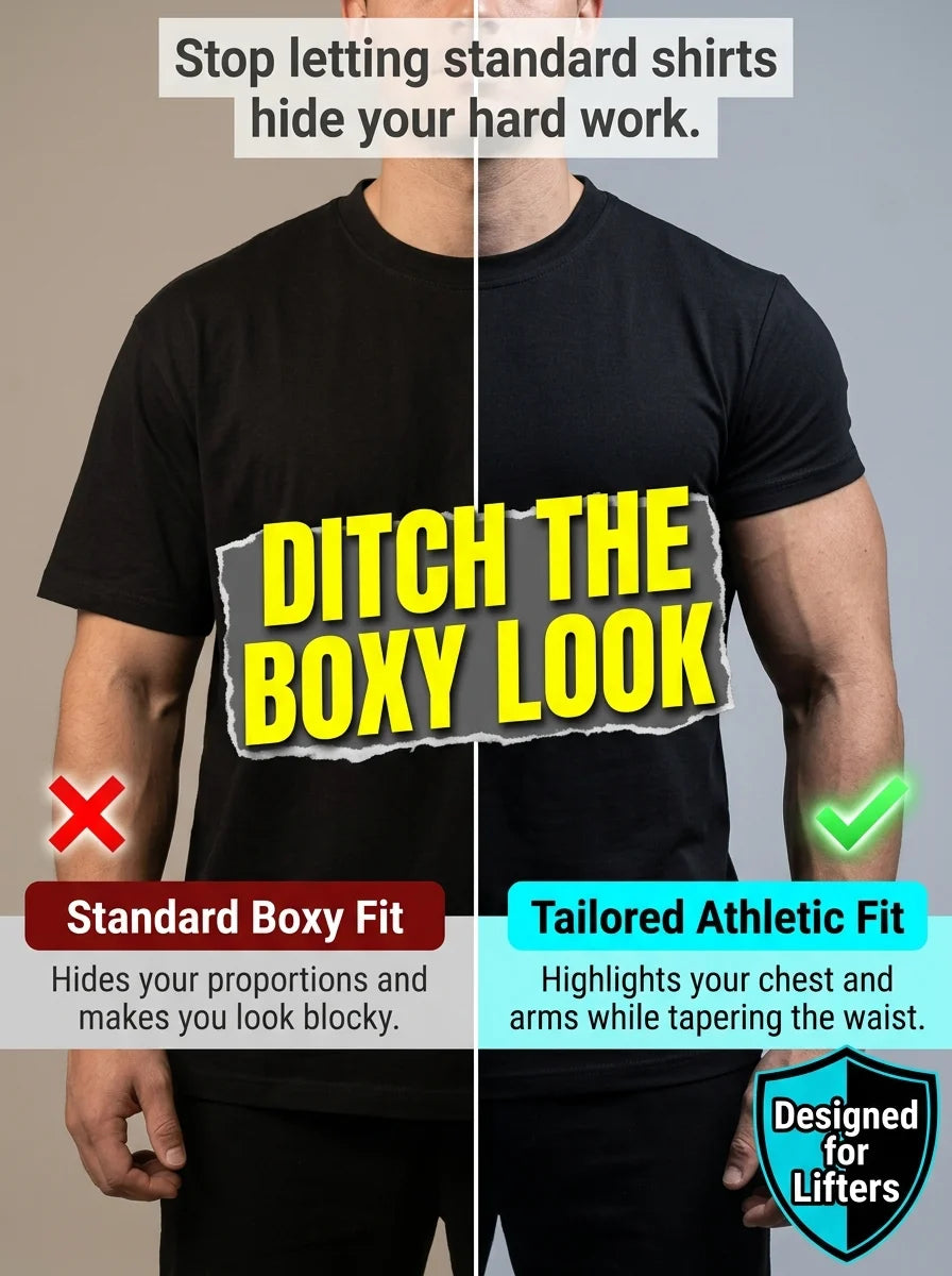 🏆💪A must-have for fitness enthusiasts to show shoulder width and muscle slimming short sleeves-9YOE9
