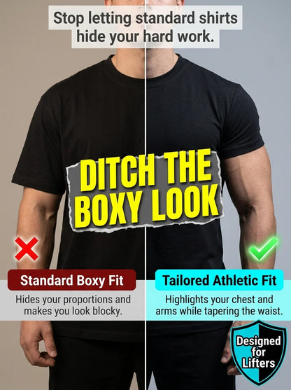 🏆💪A must-have for fitness enthusiasts to show shoulder width and muscle slimming short sleeves-9YOE9