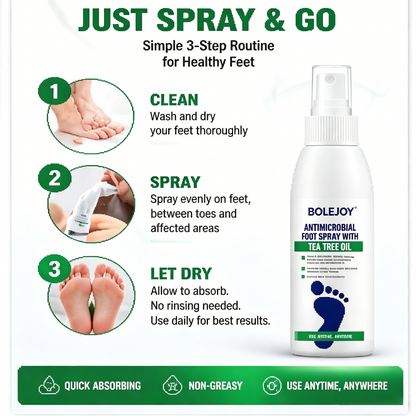 Tea Tree Foot Spray – Eliminates Odor, Fights Fungus & Refreshes Feet Instantly-9YB